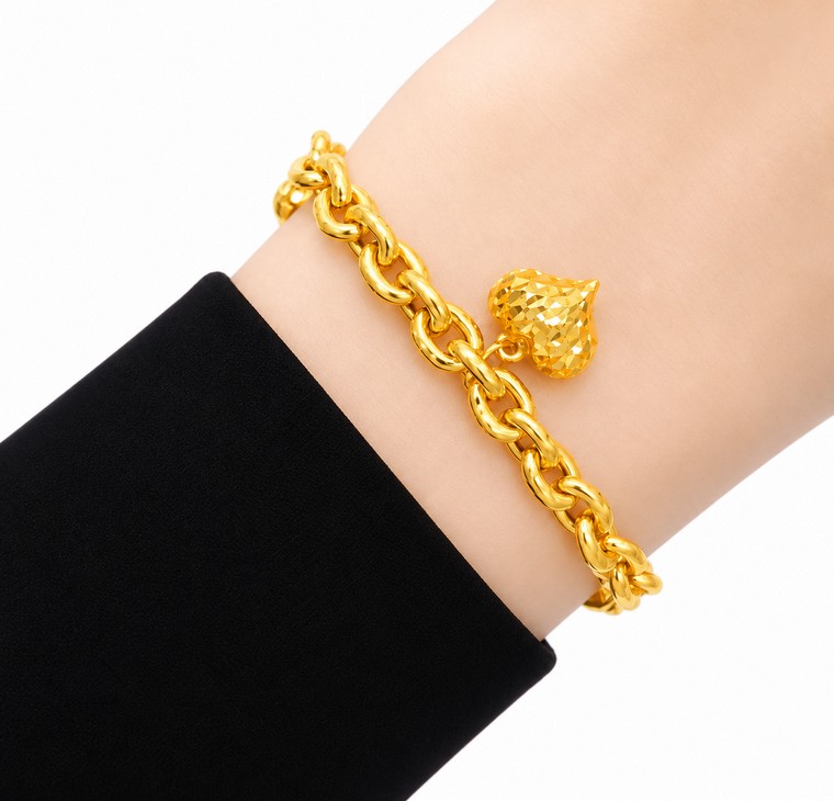 Merchant9 Rantai Tangan Sauh Dimensi Gantung Love L:0.45CM