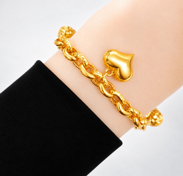 Merchant9 Rantai Tangan Sauh Oval Gantung Love Polish Dimensi L:0.6CM