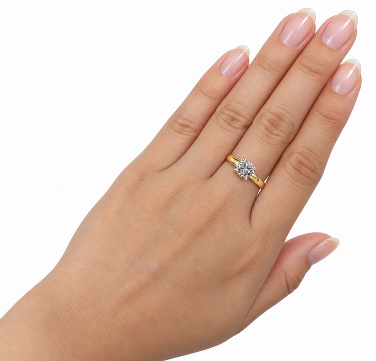 Merchant9 Cincin Emas Solitare Diamond Cut 2C