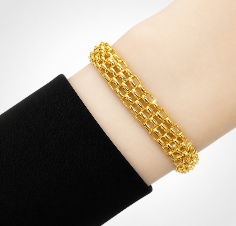 Merchant9 Rantai Tangan Snake Skin Belt Diamond Cut L:0.7CM