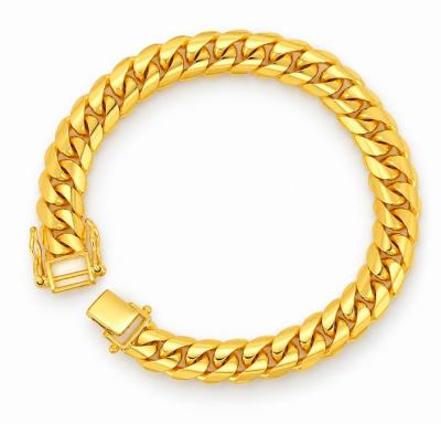 Merchant9 Rantai Tangan LEXA Benson Hi-polish Padu L:0.8CM (KLIP PETAK)