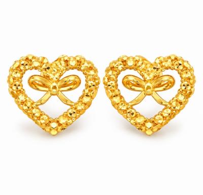 Merchant9 Subang Screw Love Ribbon L:0.8CM