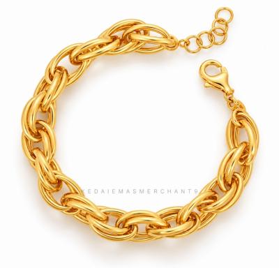 Merchant9 Rantai Tangan LEXA Sauh Oval Double Polish L:0.95CM