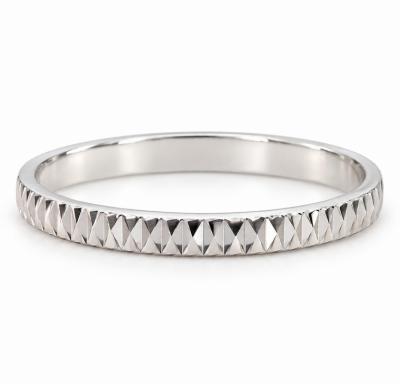 Merchant9 Cincin Emas Stackable - Mosaic Chrome L:0.25CM