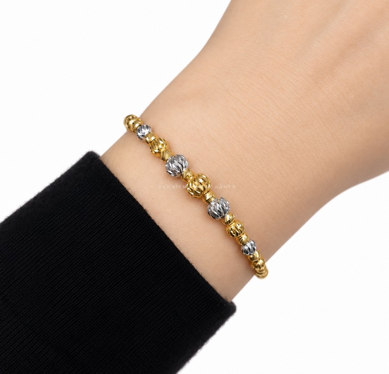 Merchant9 Rantai Tangan Choker Bebola Perut Ular 2C L:0.5CM