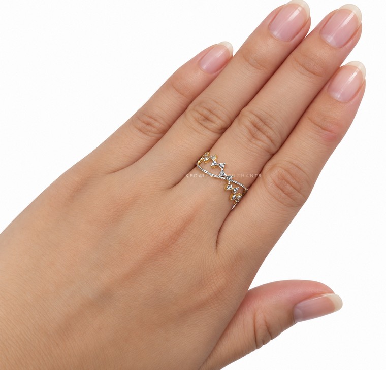 Merchant9 Cincin Emas Silang Starlight Diamond Cut 2C L:0.7CM