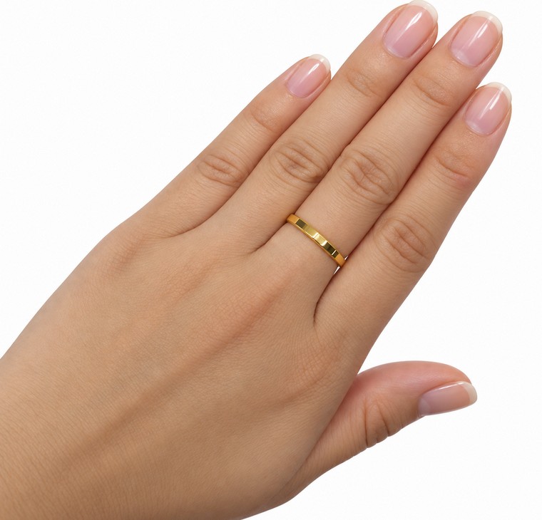 Merchant9 Cincin Emas Stackable - Polish L:0.25CM