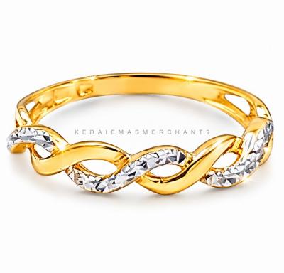 Merchant9 Cincin Emas Infinity Diamond Cut L:0.3CM