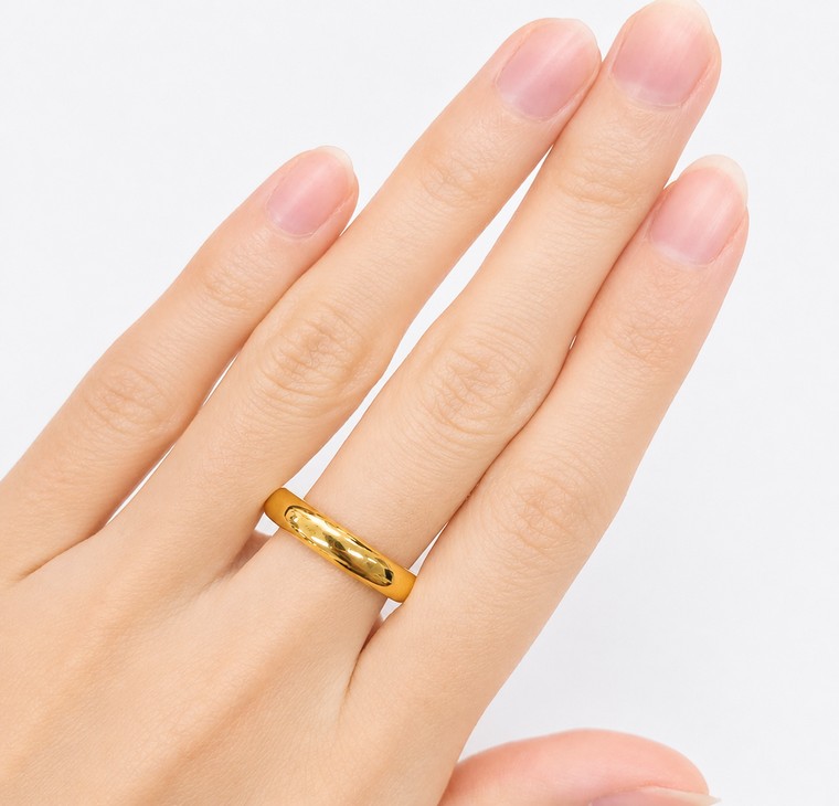 Merchant9 Cincin Emas Belah Rotan LOTR L:0.4CM