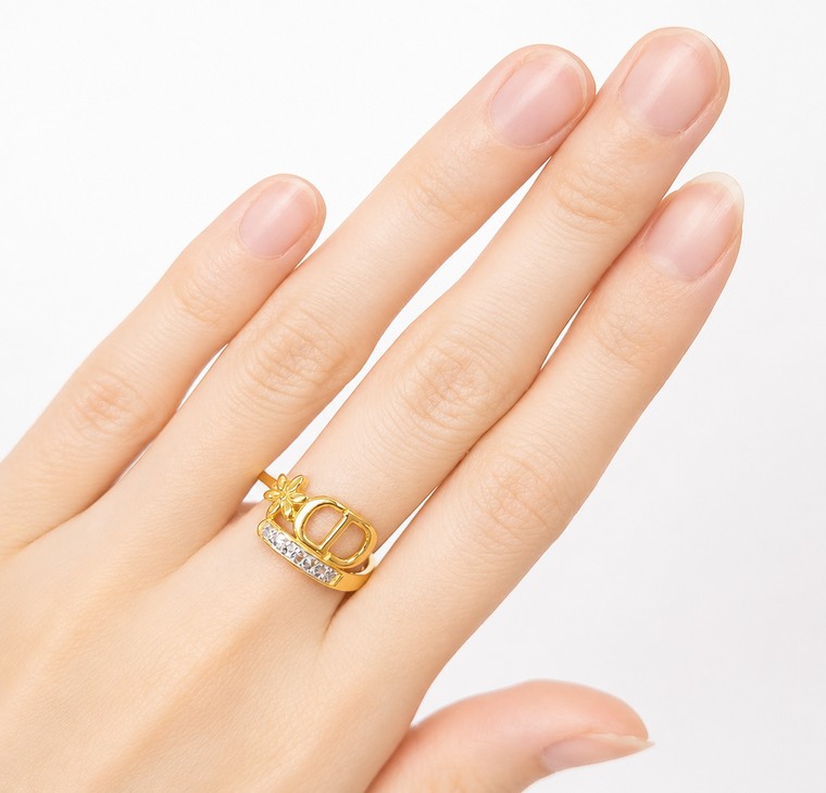 Merchant9 Cincin Emas DR Flower 2C L:0.9CM