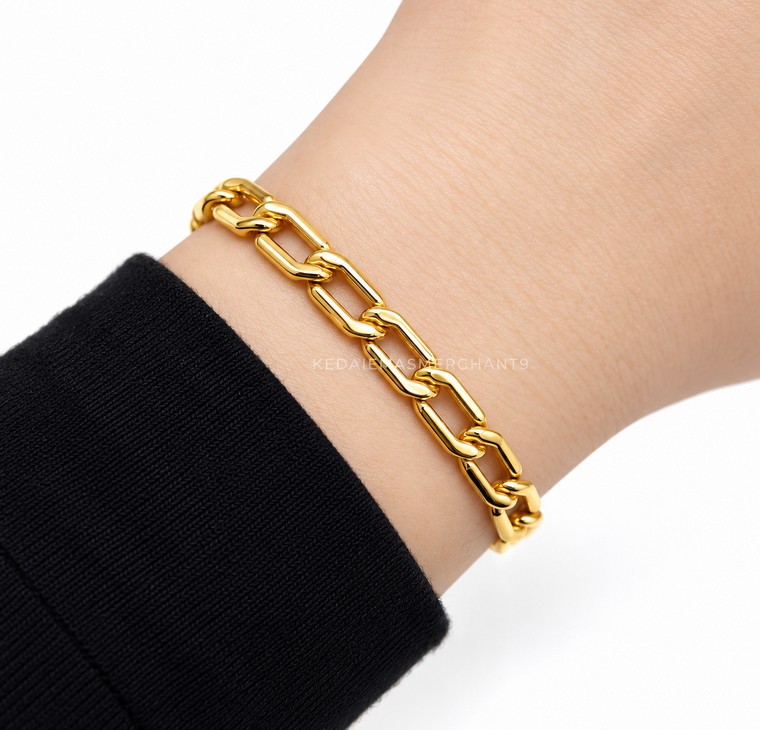 Merchant9 Rantai Tangan LEXA Paperclip Polish L:0.6CM