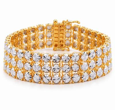 Merchant9 Rantai Tangan LOUISE Diamond Cut 3 Layer L:1.5CM (KLIP SLIDE)