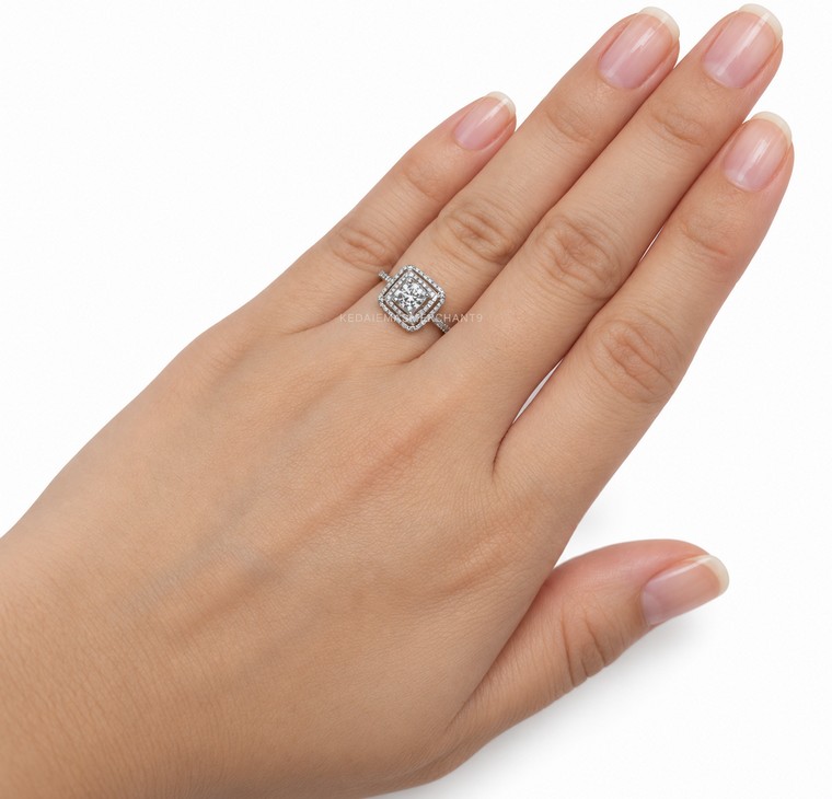Merchant9 Cincin Emas Cubic Diamond Cut 2C L:0.95CM