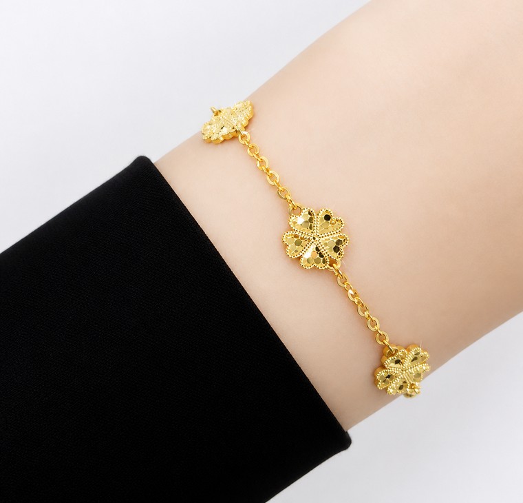 Merchant9 Rantai Tangan Polo Choker Bunga Minimalist L:0.7CM