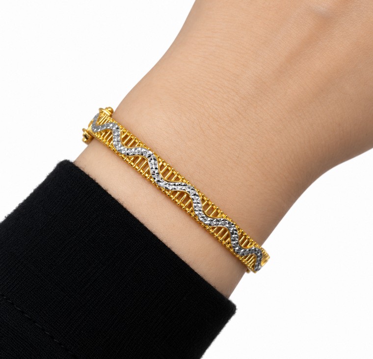 Merchant9 Gelang Spina Wave Diamond Cut 2C L:0.5CM