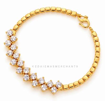 Merchant9 Rantai Tangan Choker Cube Polish LOUISE Diamond Cut L:0.8CM