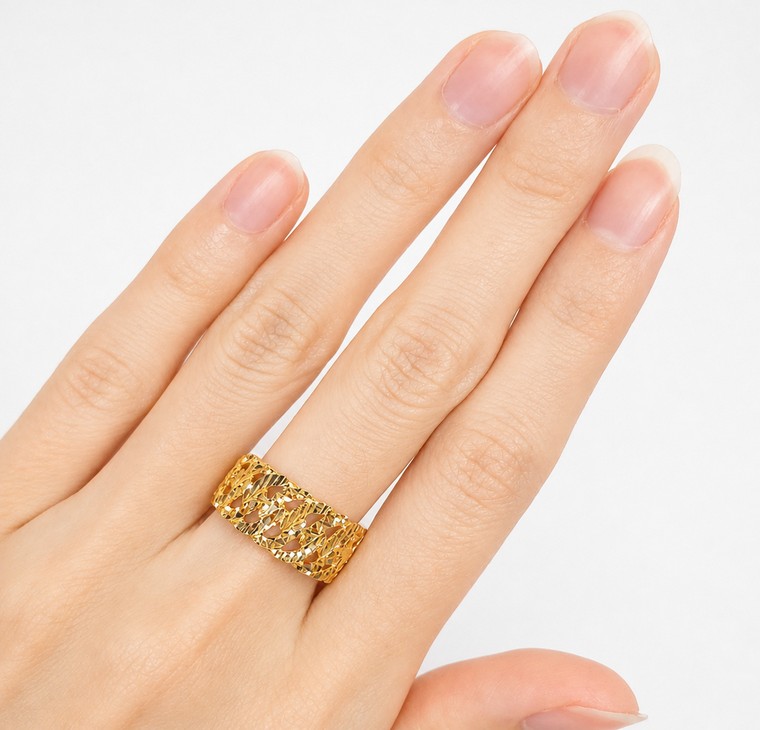 Merchant9 Cincin Emas Kait Dimensi L:0.9CM