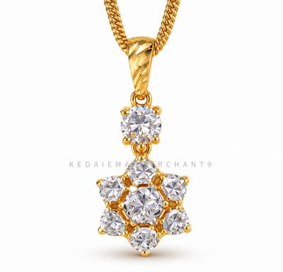 Merchant9 Loket Flower Snow Diamond Cut 2C L:1.2CM