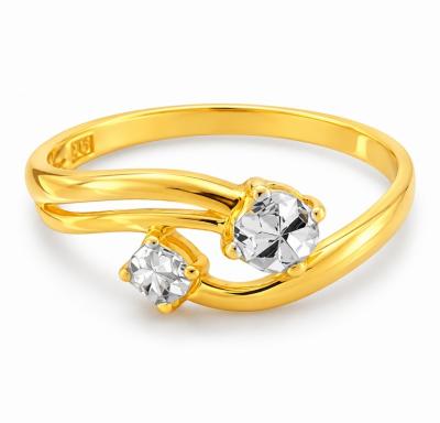 Merchant9 Cincin Emas LOUISE Diamond Cut Silang 2C L:0.7CM