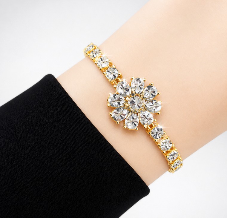 Merchant9 Rantai Tangan LOUISE Diamond Cut Flower 2C