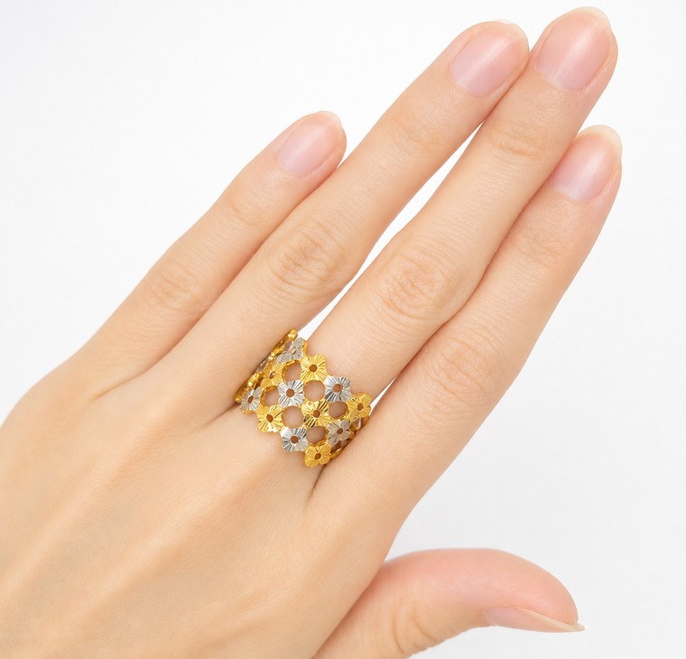 Merchant9 Cincin Emas VC 3 Layer 2C L:1.5CM