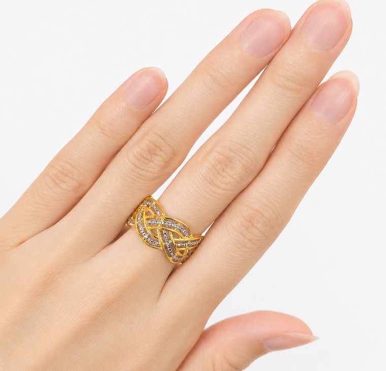 Merchant9 Cincin Emas Tocang 2C L:1CM