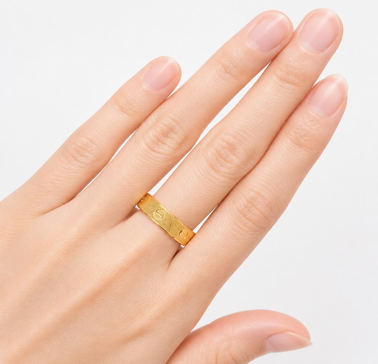 Merchant9 Cincin Emas Belah Rotan Ctier L:0.5CM