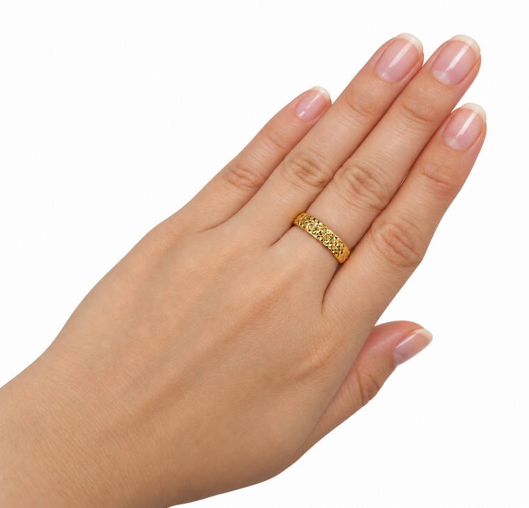 Merchant9 Cincin Emas Belah Rotan Dimensi L:0.5CM