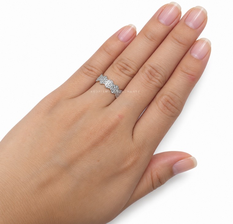 Merchant9 Cincin Emas Chevra Diamond Cut 2C L:0.6CM