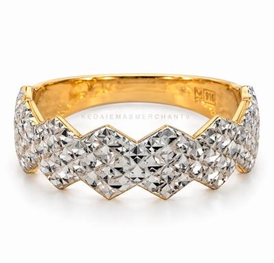 Merchant9 Cincin Emas Chevra Diamond Cut 2C L:0.6CM