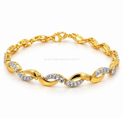 Merchant9 Rantai Tangan Wave Polish Diamond Cut 2C L:0.5CM
