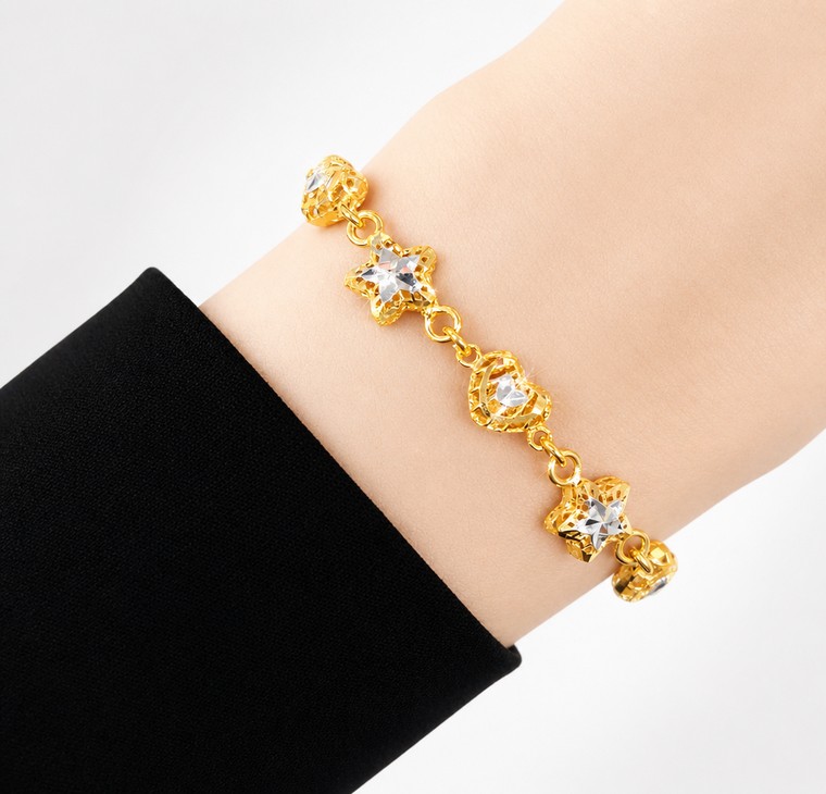 Merchant9 Rantai Tangan Mesin Box Love Star Kerawang 2C L:0.7CM