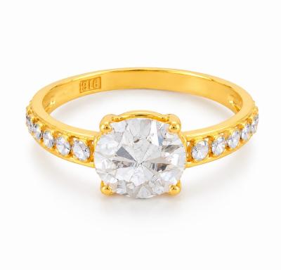 Merchant9 Cincin Emas LOUISE Diamond Cut 2C L:0.75CM