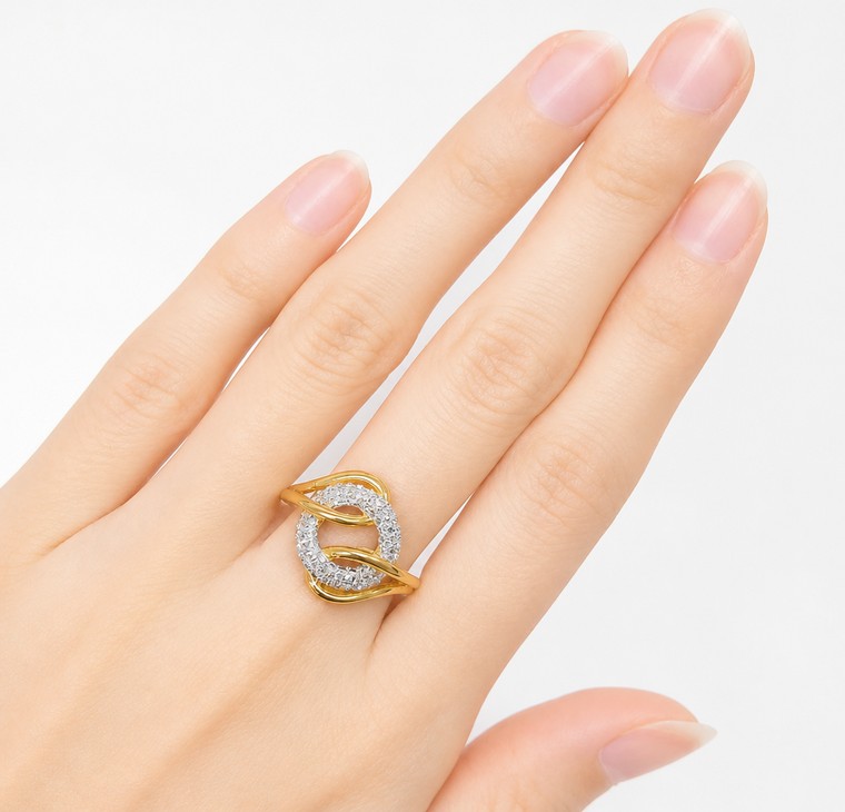 Merchant9 Cincin Emas Lintah Belt Circle Diamond Cut L:1.5CM