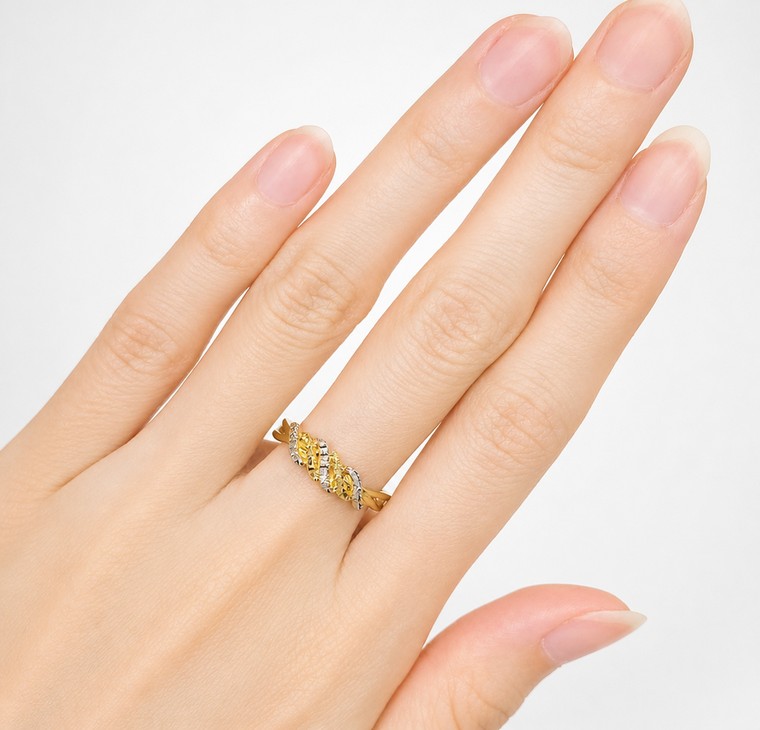 Merchant9 Cincin Emas Wave 2C L:0.5CM