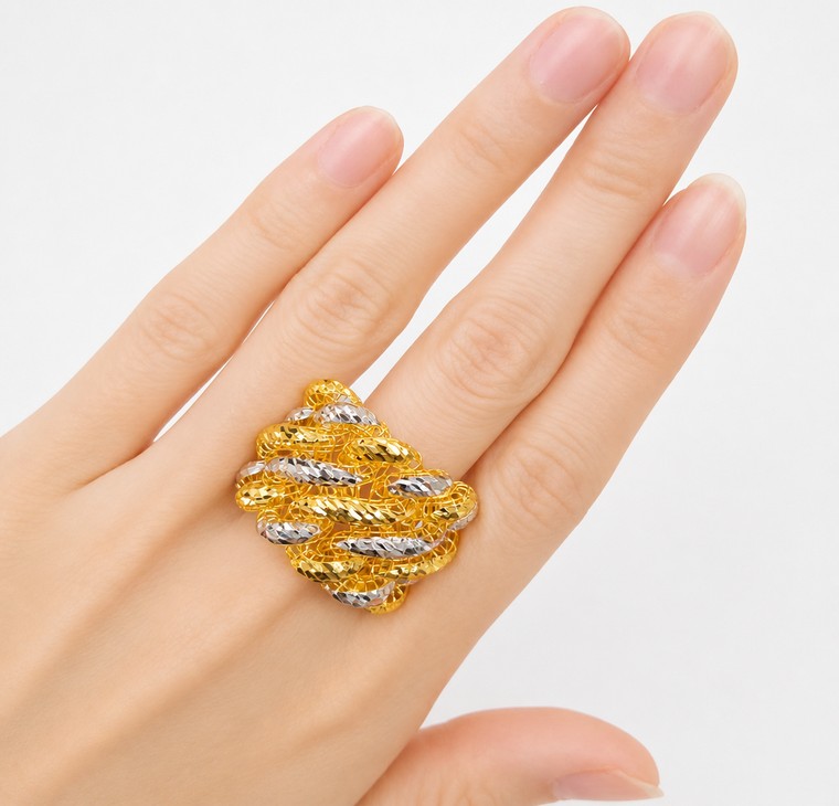Merchant9 Cincin Emas Kait Kerawang 2C L:1.9CM