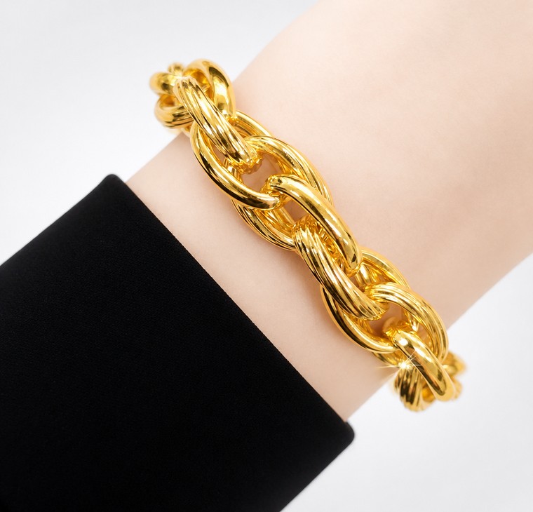 Merchant9 Rantai Tangan LEXA Sauh Oval Polish Rope L:0.95CM