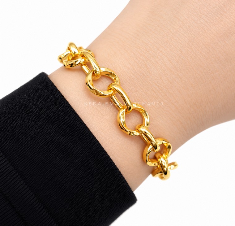 Merchant9 Rantai Tangan LEXA Sauh Circle Twist L:1.1CM