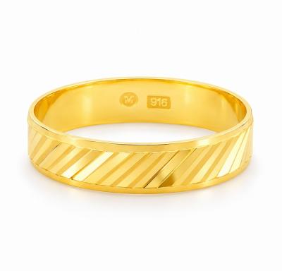 Merchant9 Cincin Emas Belah Rotan Line Blade L:0.45CM
