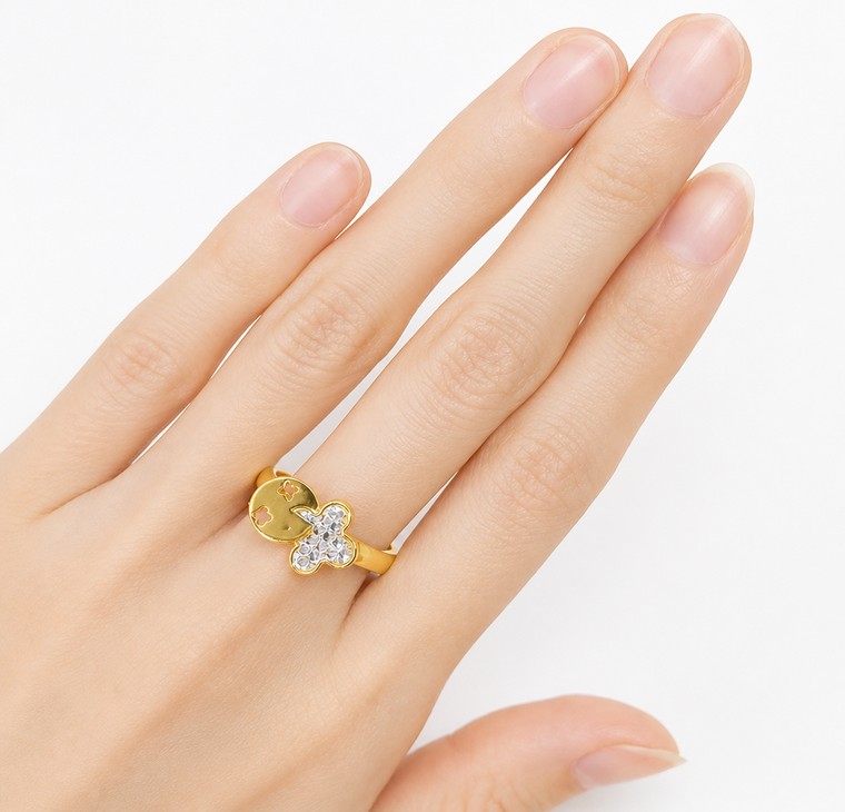 Merchant9 Cincin Emas VC Moon Diamond Cut 2C