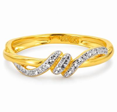 Merchant9 Cincin Emas Knot Diamond Cut 2C L:0.4CM