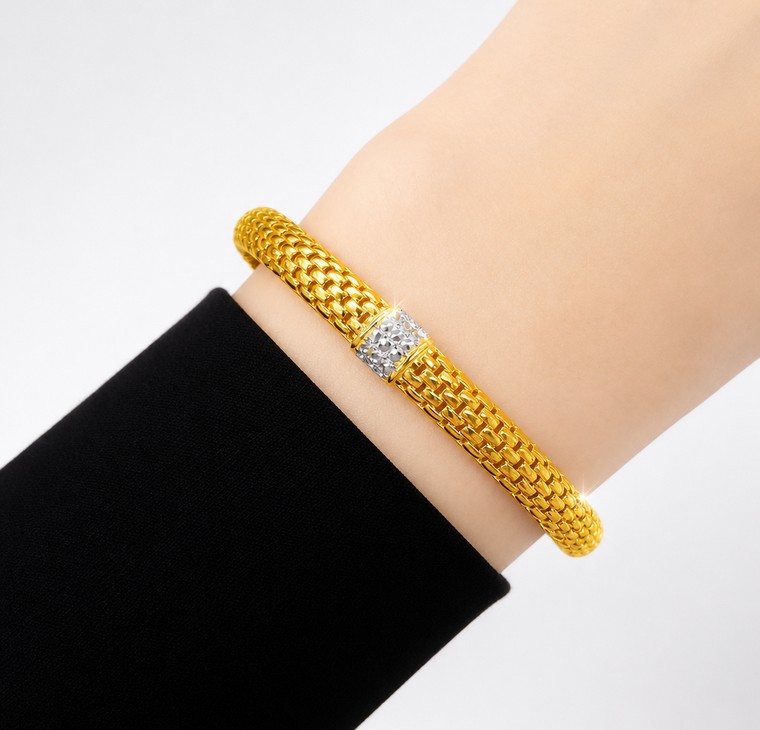 Merchant9 Gelang Snake Skin Stopper Diamond Cut 2C L:0.7CM