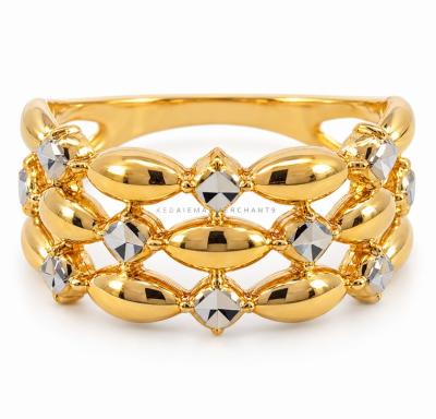 Merchant9 Cincin Emas Navette Bubble 2C L:1CM