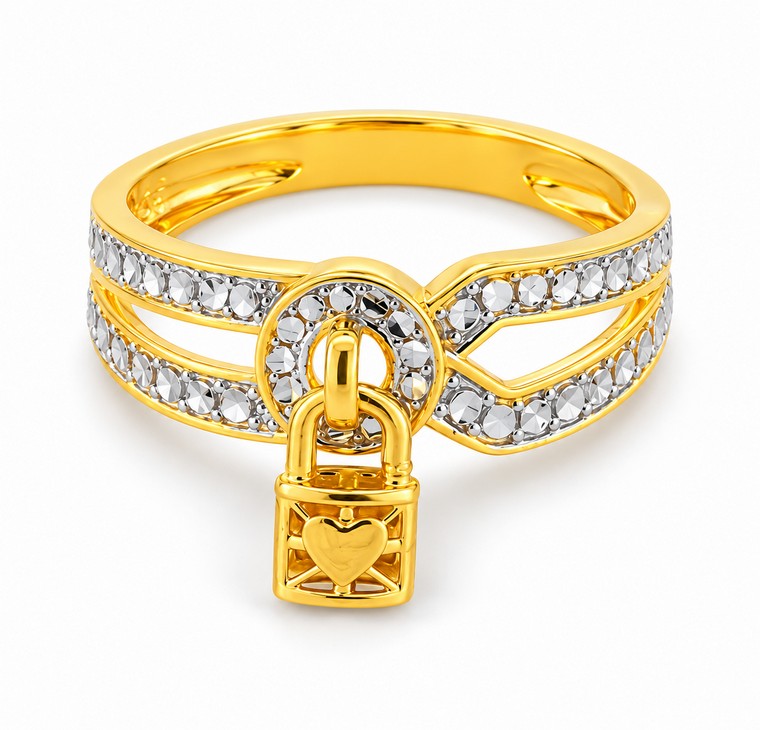 Merchant9 Cincin Emas Belt Lock Diamond Cut 2C