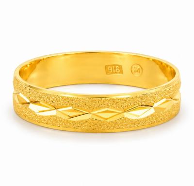 Merchant9 Cincin Emas Belah Rotan Rhombus Pasir L:0.45CM