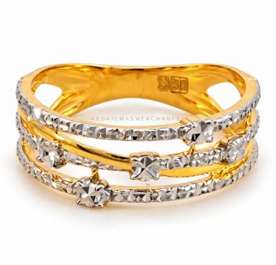 Merchant9 Cincin Emas Constella 3 Layer Diamond Cut 2C L:0.7CM