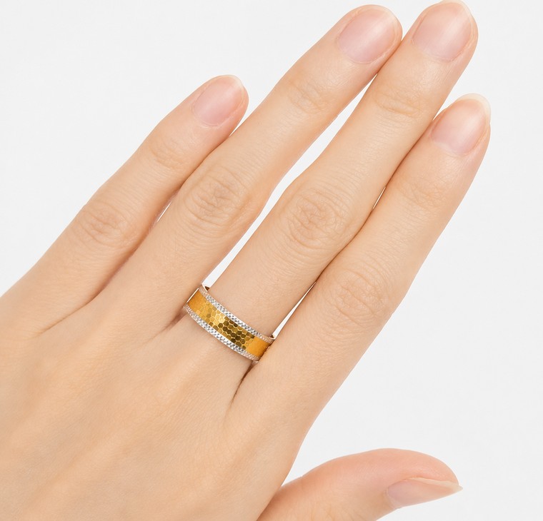 Merchant9 Cincin Emas Belah Rotan Honeycomb 2C L:0.5CM
