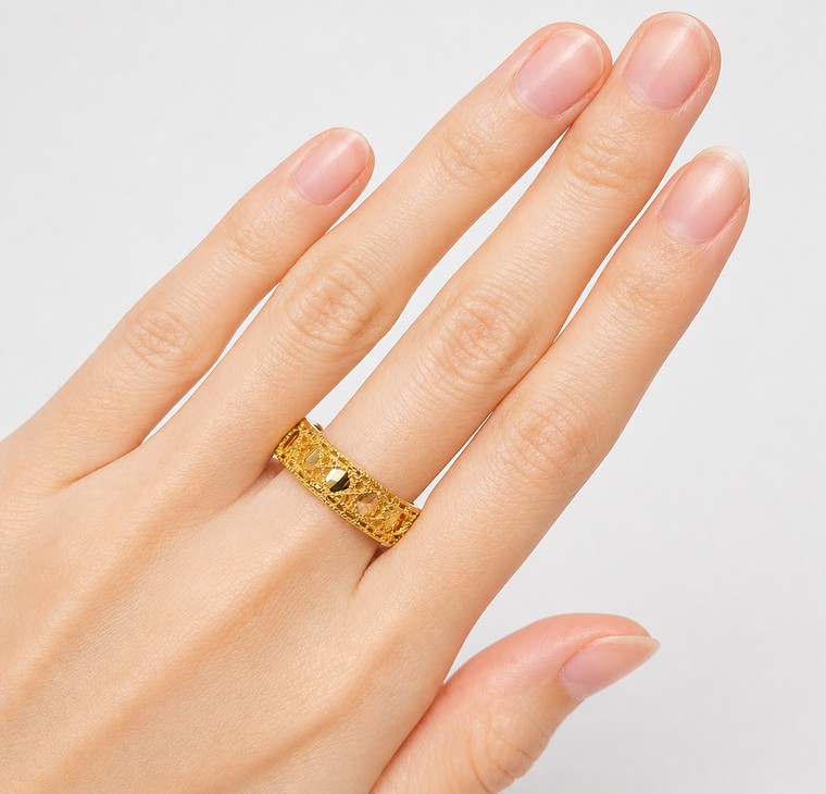 Merchant9 Cincin Emas Cube Polish L:0.6CM
