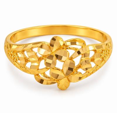 Merchant9 Cincin Emas Bunga Spinner Twin L:0.9CM