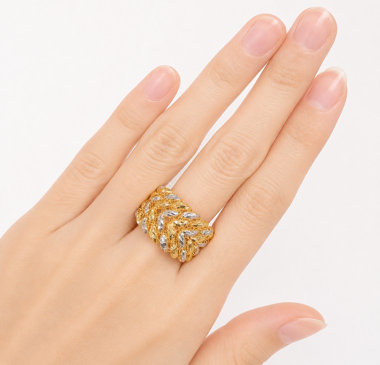 Merchant9 Cincin Emas Kait Kerawang 2C L:1.4CM
